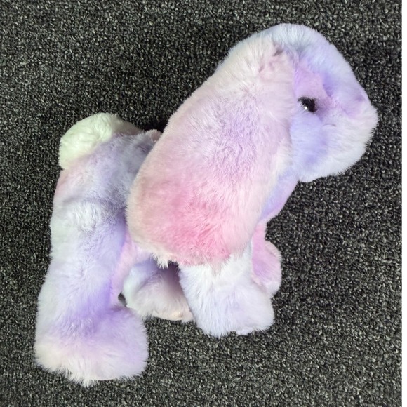 Douglas Other - Douglas Cuddle Toy Bunny Plush Pastel Purple Pink Tie Dye Floppy Ear Rabbit 10"